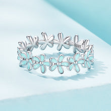 Load image into Gallery viewer, 925 Sterling Silver Enamel Process Plated Platinum Ring Size 6 for Women