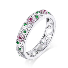 Load image into Gallery viewer, 925 Sterling Silver Ring with Pavé Setting CZ - Size 6.0