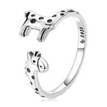 Load image into Gallery viewer, 925 Sterling Silver Oxidized Giraffe Ring for Women