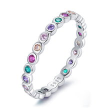 Load image into Gallery viewer, 925 Sterling Silver CZ Pavé Setting Ring Size 6.0 for Women