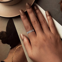 Load image into Gallery viewer, 925 Sterling Silver and White Gold 0.5cm Ring Size 6.0