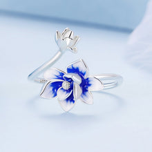 Load image into Gallery viewer, 925 Sterling Silver Enamel Flower Ring