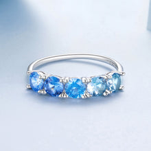 Load image into Gallery viewer, 925 Sterling Silver Ring with White Gold Plating for Women, Size 6.0