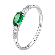 Load image into Gallery viewer, 925 Sterling Silver & Platinum Plated 0.1cm CZ Ring for Women - Size 6.0