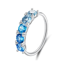 Load image into Gallery viewer, 925 Sterling Silver Ring with White Gold Plating for Women, Size 6.0