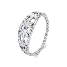 Load image into Gallery viewer, 925 Sterling Silver Oxidized 1.3mm Pavé Set CZ Ring Size 6.0 for Women