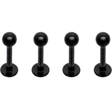Load image into Gallery viewer, 16G 5/16 Rainbow Black PVD Pack Set of 12 Labret Monroe