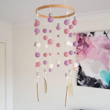 Load image into Gallery viewer, Dream Catcher Decoration Home Wind Chime Bed Bell Children's Girls Room Decor Newborn Baby Bed Bell Dream Catcher String Pendant Kids Room Decoration Wooden Wind Chime Bed Bell Nursery Crib Bed Bell Baby Bedroom Ceiling Woven Beads Wind Chime