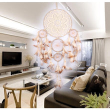 Load image into Gallery viewer, Dream Catcher Five-ring Wind Chime Ornaments Creative Indian Dream Catcher Bedroom Living Room Decoration Wall Hanging Home Ornaments Decoration Craft Gift