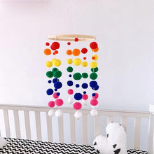 Load image into Gallery viewer, Dream Catcher Nordic Baby Room Wind Chime Bed Bell Decor Wool Ball Kids Bedroom Lovely Wooden Bead Bed Felt Baby Ceiling Mobiles Toys Infant Nursing Accessories Wall Hanging Decoration Ornaments Photography Prop