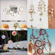 Load image into Gallery viewer, Dream Catcher Ring Round Bamboo Circle Embroidery Hoop Set Bamboo Circle Cross Stitch Hoop Ring Wind Chime DIY Hanging Accessories Wedding Wreath Decor Wall Crafts For Embroidery & Cross Stitch