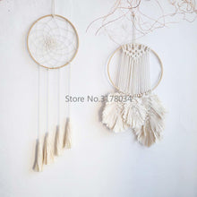 Load image into Gallery viewer, Dream Catcher Ring Round Bamboo Circle Embroidery Hoop Set Bamboo Circle Cross Stitch Hoop Ring Wind Chime DIY Hanging Accessories Wedding Wreath Decor Wall Crafts For Embroidery & Cross Stitch