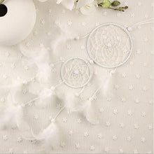 Load image into Gallery viewer, Dream Catcher Room Decor Feather Weaving Catching Up The Dream Angle Dreamcatcher Wind Chimes Indian Style Religious Mascot Dream Catcher for Bedroom, Handmade White Gold Feather Flowers Dream Catchers For Girls Kids Nursery Bedroom Wall Decor Festival