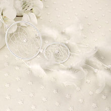 Load image into Gallery viewer, Dream Catcher Room Decor Feather Weaving Catching Up The Dream Angle Dreamcatcher Wind Chimes Indian Style Religious Mascot Dream Catcher for Bedroom, Handmade White Gold Feather Flowers Dream Catchers For Girls Kids Nursery Bedroom Wall Decor Festival