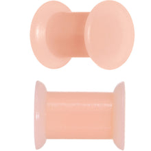 Load image into Gallery viewer, 2G Light Flesh Tone Silicone Double Flare Plug Set