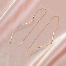 Load image into Gallery viewer, Drop Earrings Golden S Design