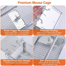 Load image into Gallery viewer, Dual Door Rat Trap Cage Humane with 2 Detachable U Shape Rod