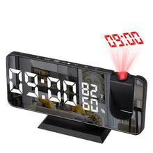 Load image into Gallery viewer, Dual Loud Smart Alarm Clock Projection for Bedroom Radio Digital Alarm Clock Projection Digital Alarm Clock for Bedrooms Radio Alarm Clock with Projection on Ceiling Dual Alarms with USB Charger Large Mirror LED Display