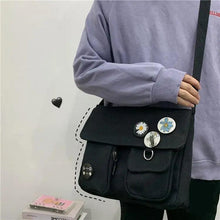 Load image into Gallery viewer, Durable Canvas Diagonal Cross Bag Youth Fashion And Casual Version Ladies Large Capacity Shoulder Bag For Women And Girls