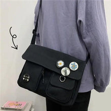 Load image into Gallery viewer, Durable Canvas Diagonal Cross Bag Youth Fashion And Casual Version Ladies Large Capacity Shoulder Bag For Women And Girls