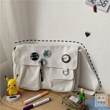 Load image into Gallery viewer, Durable Canvas Diagonal Cross Bag Youth Fashion And Casual Version Ladies Large Capacity Shoulder Bag For Women And Girls