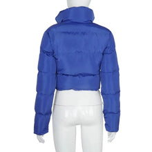 Load image into Gallery viewer, Durable Faux PU Leather Bubble Puffer Winter Warm Jacket Women Coats Long Sleeve Outerwear Zipper Casual Slim jacket