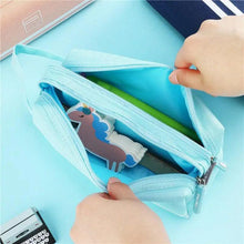 Load image into Gallery viewer, Durable Simple Large Capacity School Stationery Double Layer Case Students Unique Design High Quality Office Handbag Pencil Case