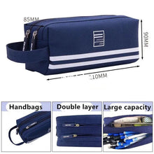 Load image into Gallery viewer, Durable Simple Large Capacity School Stationery Double Layer Case Students Unique Design High Quality Office Handbag Pencil Case