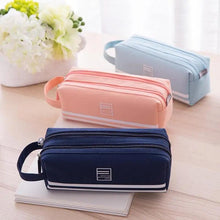 Load image into Gallery viewer, Durable Simple Large Capacity School Stationery Double Layer Case Students Unique Design High Quality Office Handbag Pencil Case