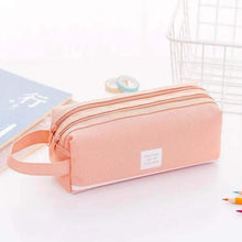 Load image into Gallery viewer, Durable Simple Large Capacity School Stationery Double Layer Case Students Unique Design High Quality Office Handbag Pencil Case