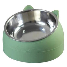 Load image into Gallery viewer, Durable Stainless Steel Cat Small Pet Bowl Easy Clean Cute Cat Feeding Bowls Drinking Water Feeder Tilt Dish For Pets