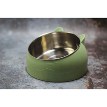 Load image into Gallery viewer, Durable Stainless Steel Cat Small Pet Bowl Easy Clean Cute Cat Feeding Bowls Drinking Water Feeder Tilt Dish For Pets