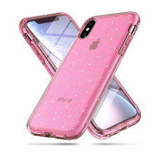 Load image into Gallery viewer, Durable Ultra Hard Shockproof Glitter Transparent Case for iPhone 14 Pro Max 13 12 11 XS XR X 8 7 6 Plus Sparkle Cover Soft Slim Fit All-round Protection Cute Transparent Shiny Star Phone Case for iPhone