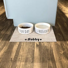 Load image into Gallery viewer, Durable Waterproof Pet Feeding Mat Water Cushion Non- Slip Personalized Pet Mat For Dog Cat Bowl Drinking Feeding Mat