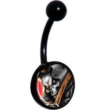 Load image into Gallery viewer, Wake the Dead Grim Reaper Halloween Black Belly Ring