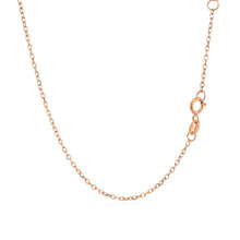 Load image into Gallery viewer, 14k Rose Gold 17 inch Necklace with Round White Topaz