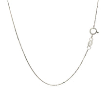 Load image into Gallery viewer, 14k White Gold Adjustable Box Chain 0.6mm