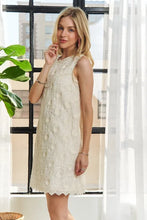 Load image into Gallery viewer, Applique Round Neck Sleeveless Shift Dress For Summer β Classy, Sophisticated, Fashionable, Flattering, Stylish, Timeless Elegance