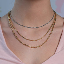 Load image into Gallery viewer, Moon Cut Bead Chain in 14k White Gold (2.50 mm)