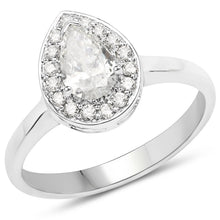 Load image into Gallery viewer, 14K White Gold 0.70 Carat Genuine White Diamond Ring