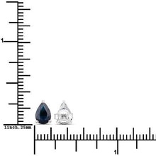 Load image into Gallery viewer, 1.60 Carat Genuine Blue Sapphire 10K White Gold Earrings