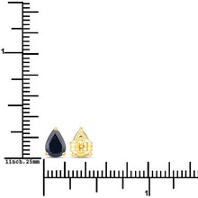 Load image into Gallery viewer, 1.60 Carat Genuine Blue Sapphire 14K Yellow Gold Earrings