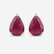 Load image into Gallery viewer, 1.60 Carat Genuine Ruby 10K Yellow Gold Earrings