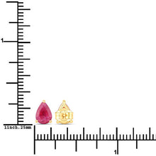 Load image into Gallery viewer, 1.60 Carat Genuine Ruby 14K Yellow Gold Earrings