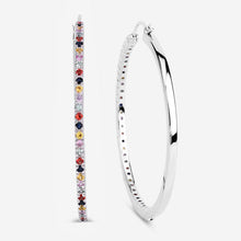 Load image into Gallery viewer, 2.24 Carat Genuine Multi Sapphire .925 Sterling Silver Earrings