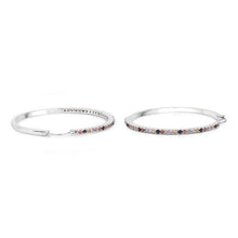 Load image into Gallery viewer, 2.24 Carat Genuine Multi Sapphire .925 Sterling Silver Earrings