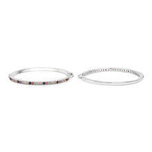Load image into Gallery viewer, 2.24 Carat Genuine Multi Sapphire .925 Sterling Silver Earrings