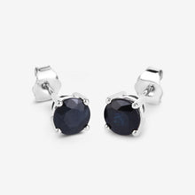 Load image into Gallery viewer, 1.70 Carat Genuine Blue Sapphire 10K White Gold Earrings