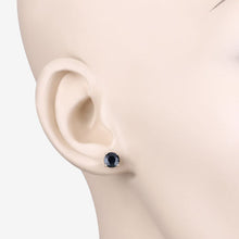 Load image into Gallery viewer, 1.70 Carat Genuine Blue Sapphire 10K Yellow Gold Earrings
