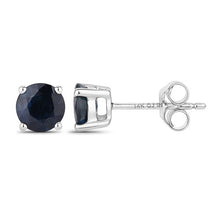 Load image into Gallery viewer, 1.70 Carat Genuine Blue Sapphire 14K White Gold Earrings